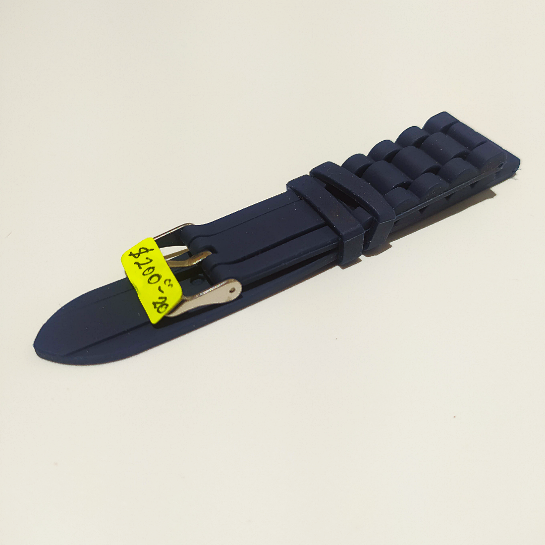 Men's Black Silicone Strap 20mm