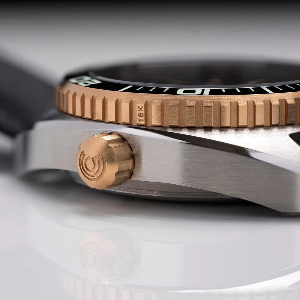 Ocean Crawler Core Diver - Solid 18K Red Gold Bezel