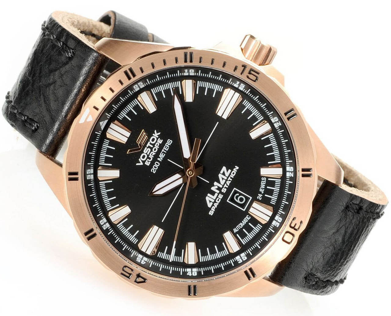 Vostok-Europe Almaz Automatic Leather Strap NH35A/320B259