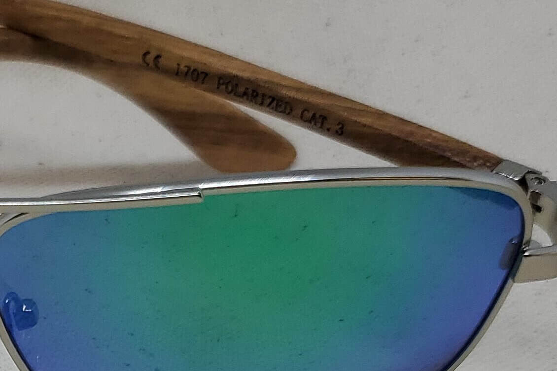Detroit Mint Driver Sunglasses Green Lenses Zebra Wood Temples