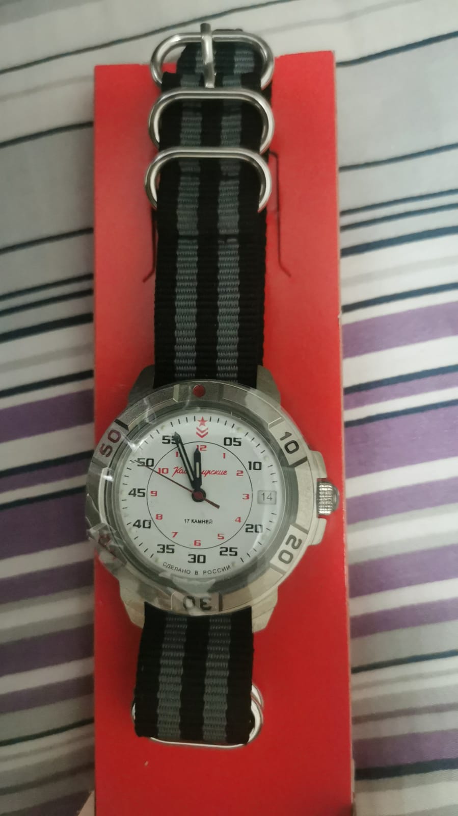Vostok Komandirskie 436171 Mechanical Military Russian Titanium Red Star Watch