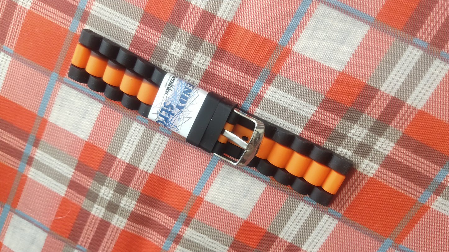 Black/Orange Diver Strap