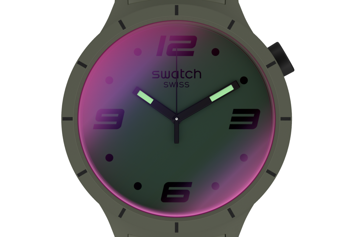 Swatch Futuristic Green Quartz Men's Watch SO27M105