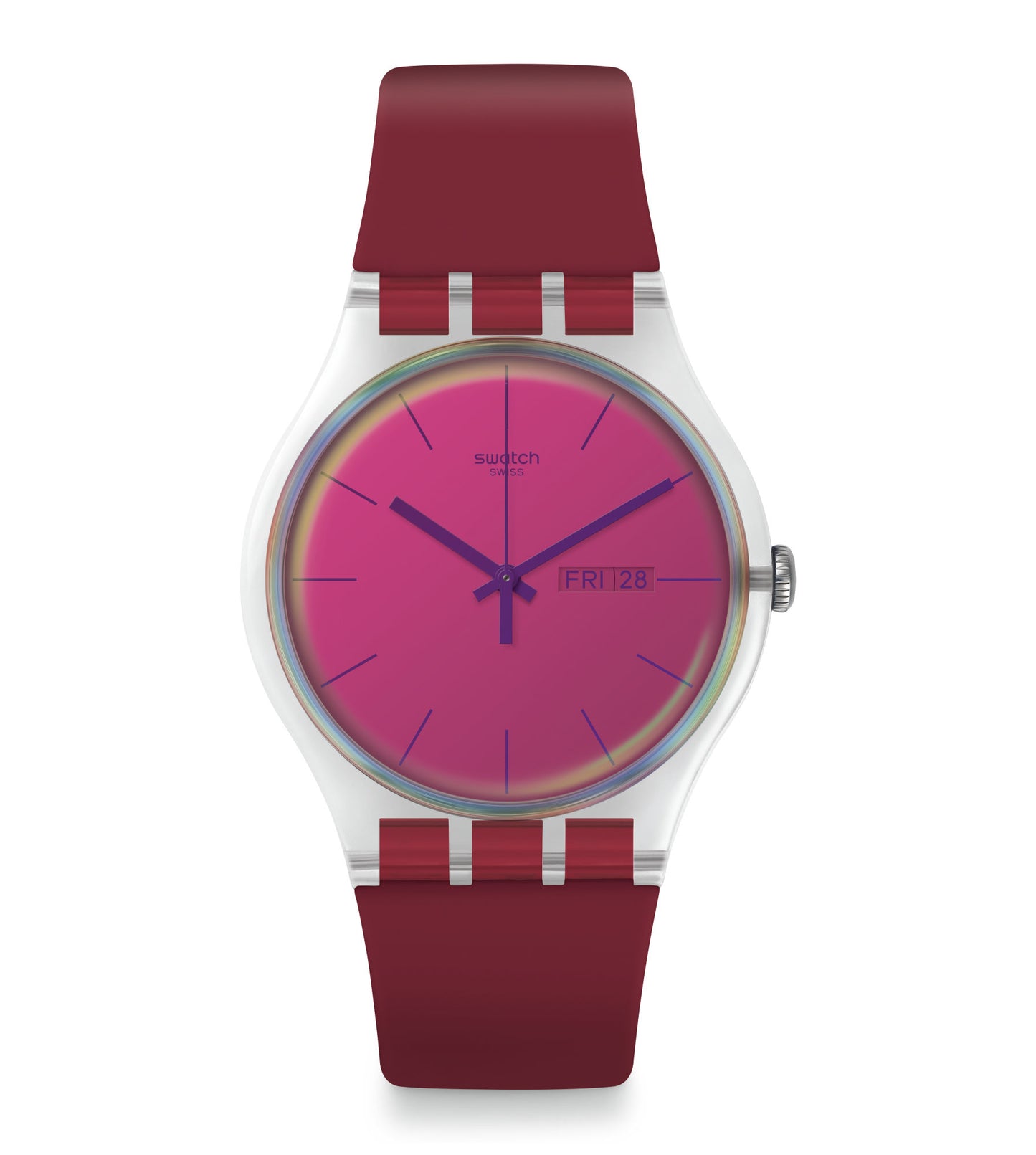 SWATCH POLARED Quartz Red Dial Ladies Watch SUOK717