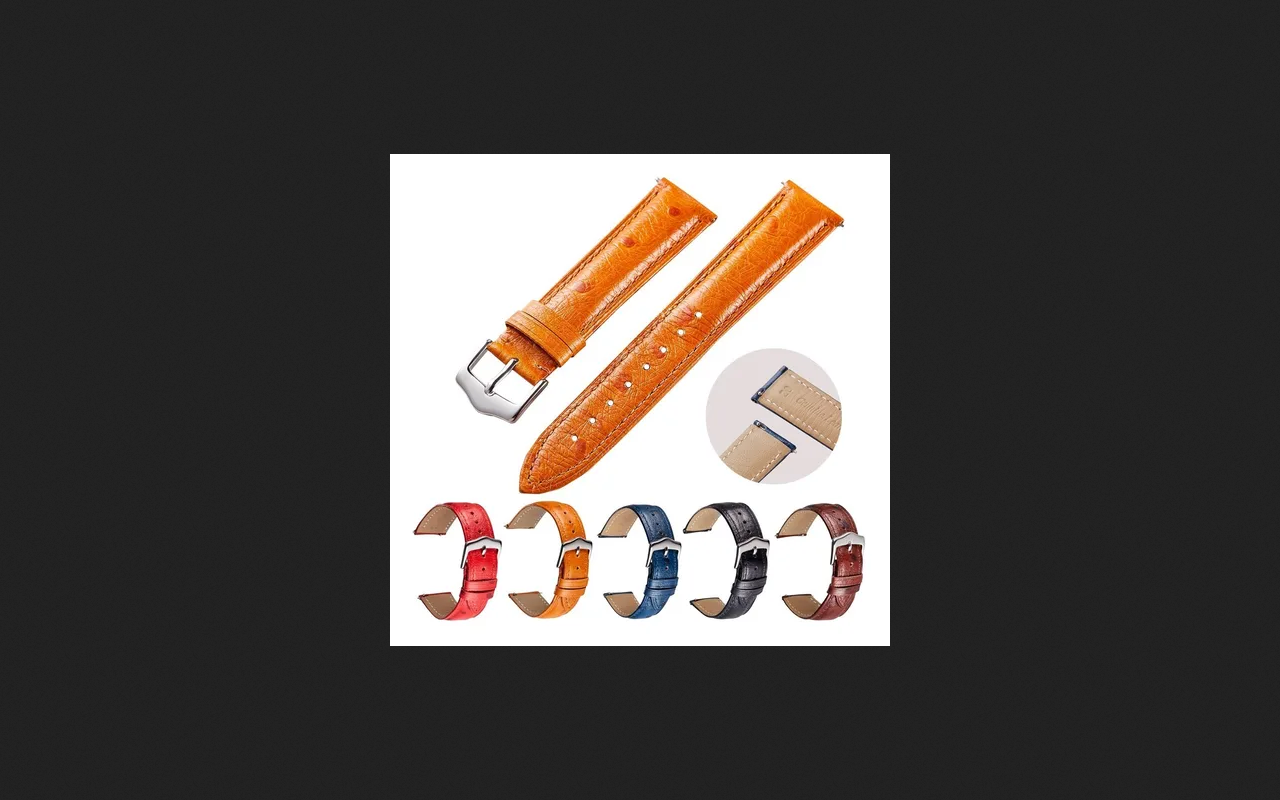 Ladies Genuine Ostrich Leather With Silver Buckle