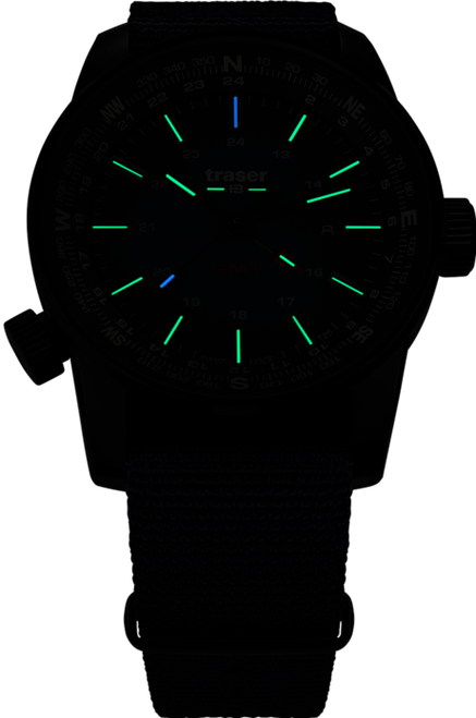 Traser P68 Pathfinder Swiss-Made Tritium GMT Blue 109034