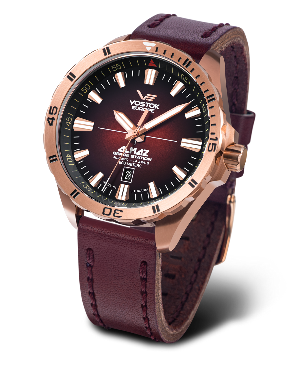 Vostok-Europe Almaz Automatic Watch on Leather Strap NH35A/320B679