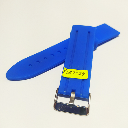 Men's Blue Silicone Strap 24mm
