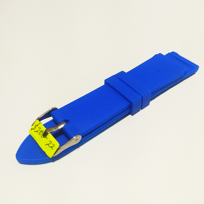 Men's Blue Silicone Strap 22mm