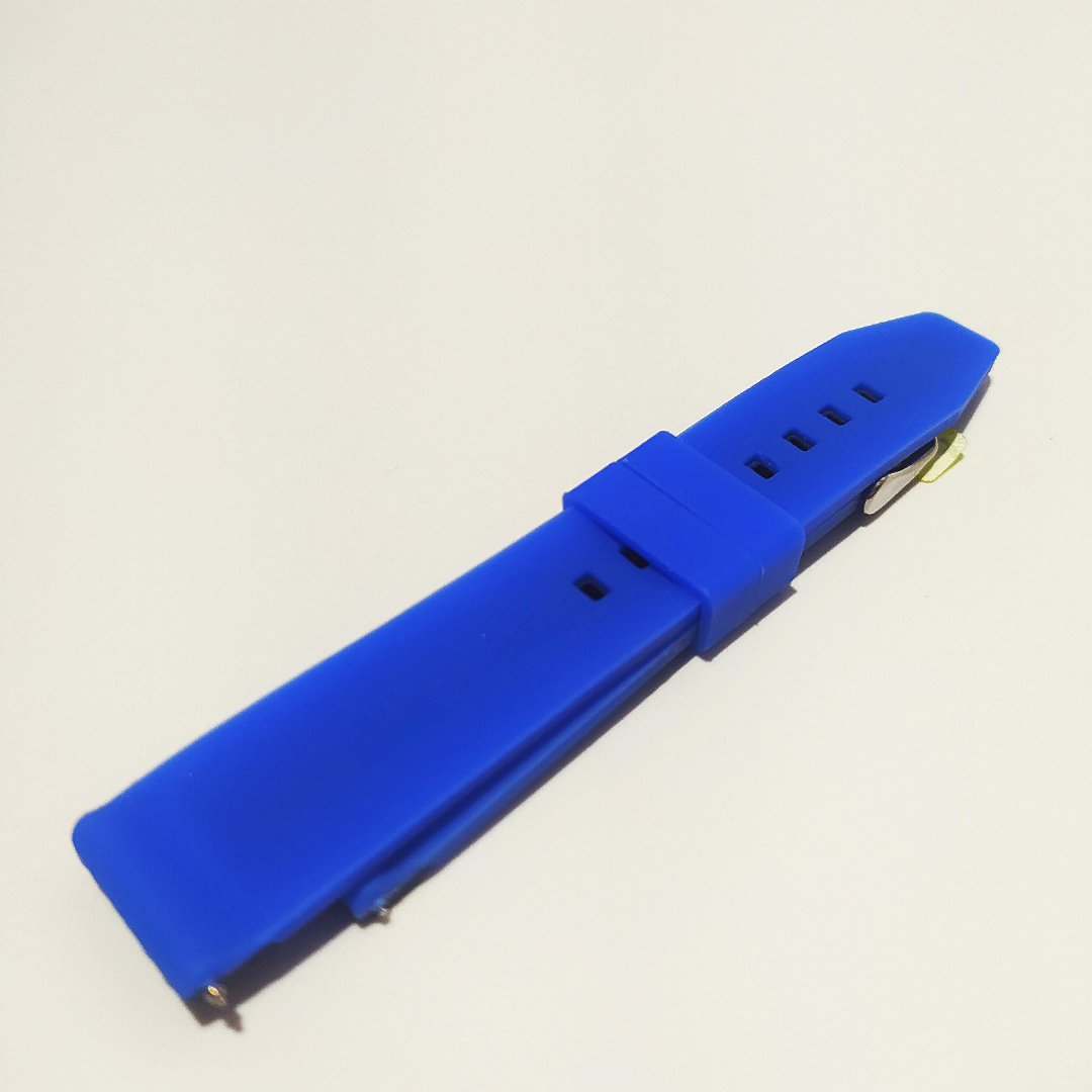 Men's Blue and Black Silicone Strap 20mm