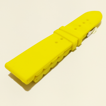 Unisex yellow silicone strap 22mm