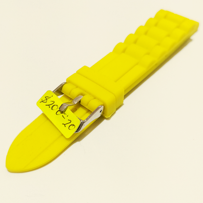 Unisex yellow silicone strap 20mm