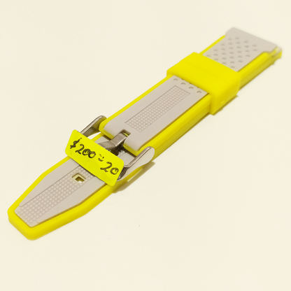Men's Yellow and Grey silicone strap 20mm
