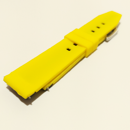 Men's Yellow and Black Silicone Strap 22mm
