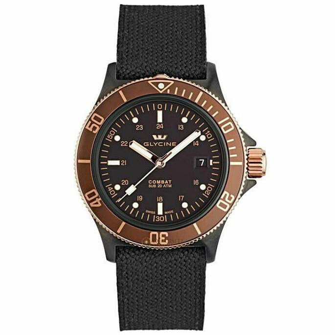 Glycine Men’s Combat Sub Automatic Dark Brown Bezel