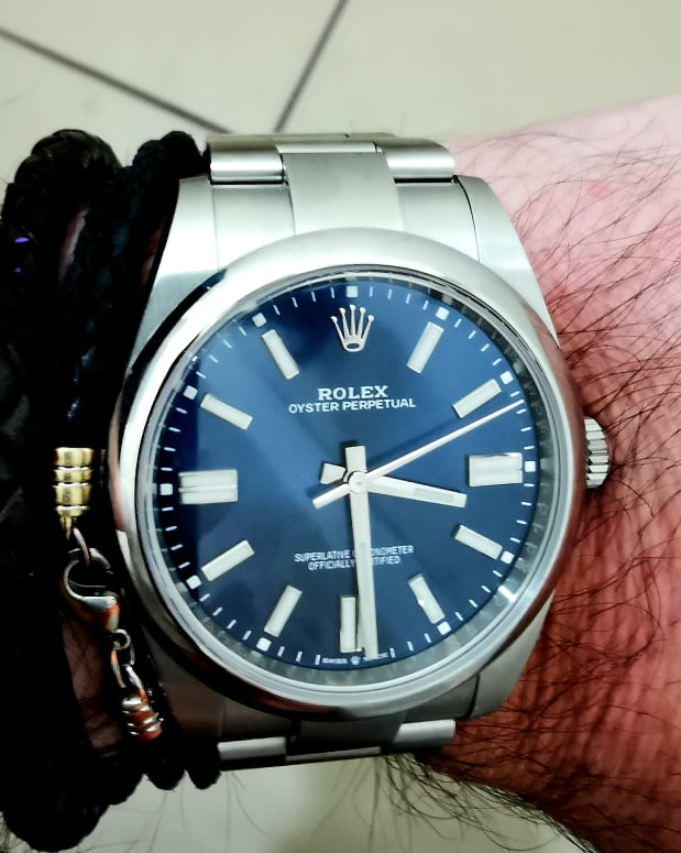 Pre-Owned Rolex Oyster Perpetual Blue