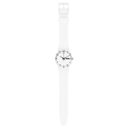 Swatch Over White Quartz White Dial Unisex Watch GW716