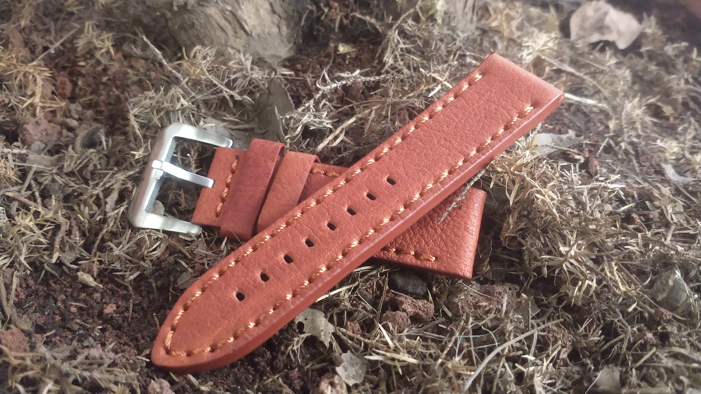 Swiss Vintage Robust Honey Leather Strap