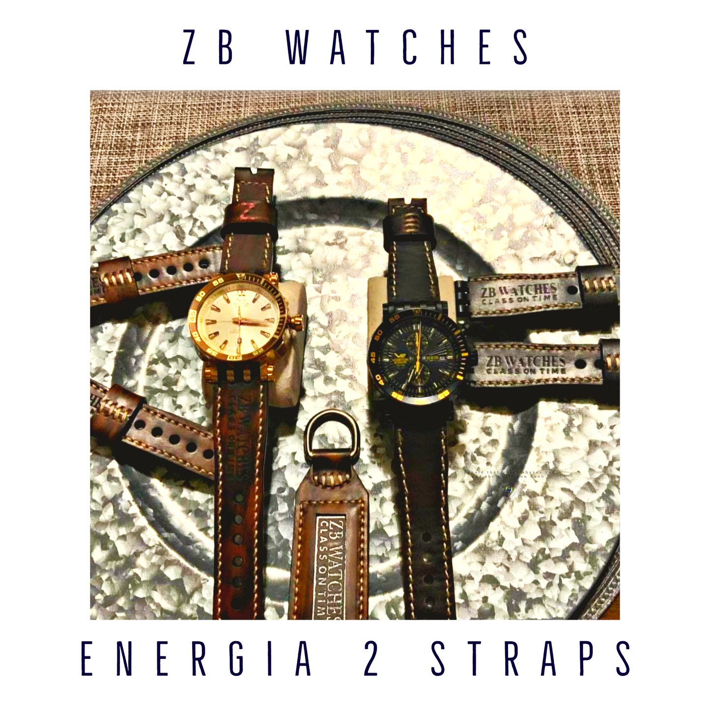 ZB Watches' Brand Leather Straps For Vostok Europe Energia Watches.