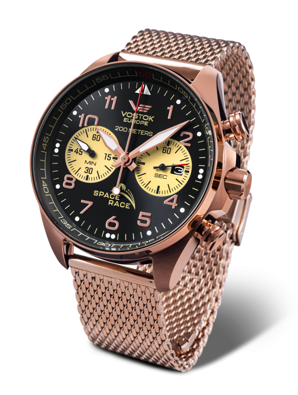 Vostok-Europe Space Race Chronograph Watch on Bracelet 6S21/325B668B