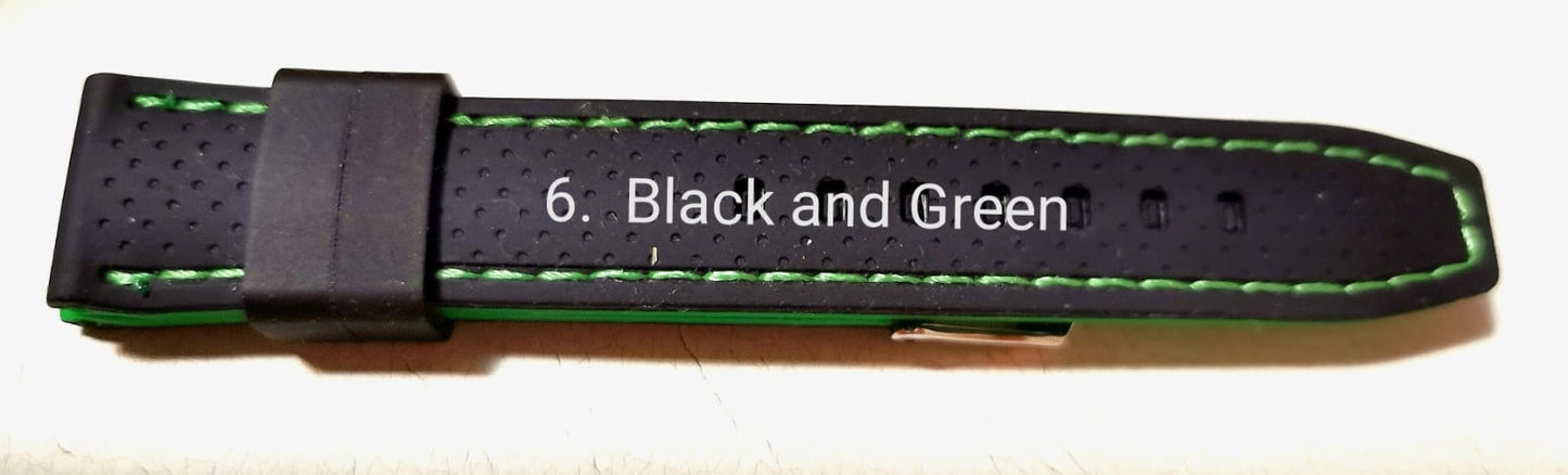 Black Top / Green Bottom - Rubber.