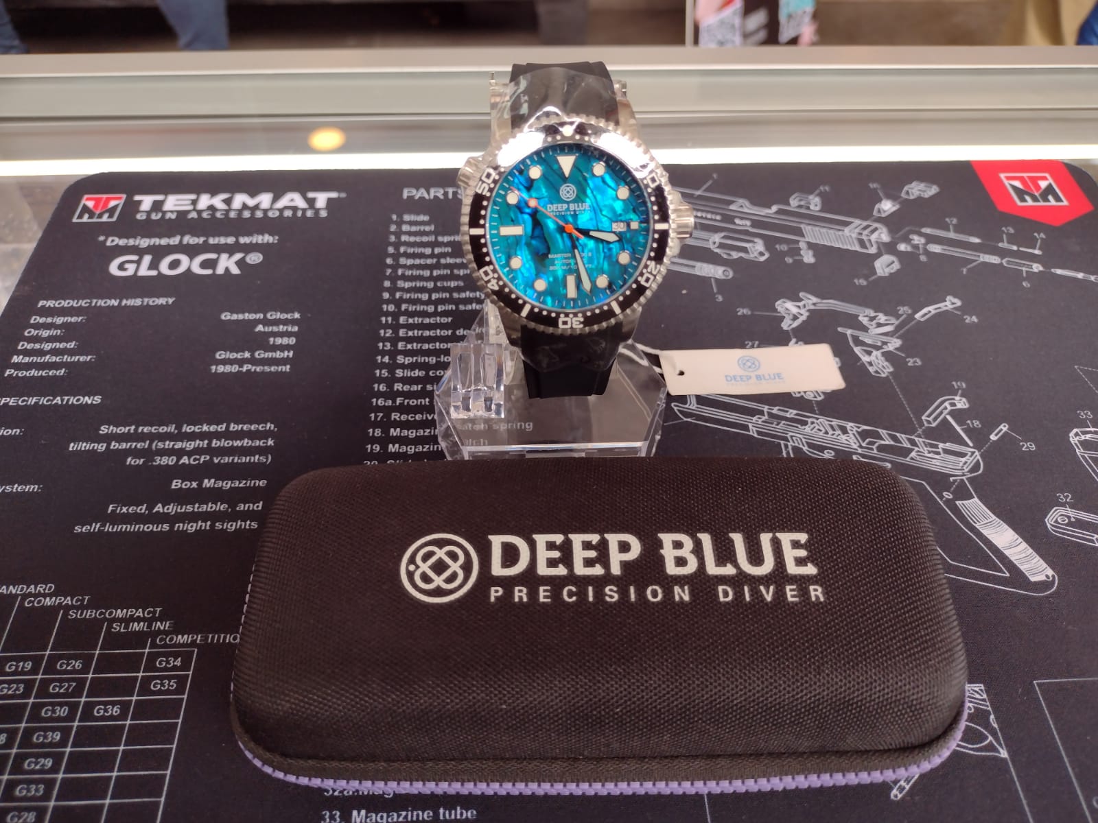 Deep Blue Master 1000 II 44MM Automatic Diver Ceramic Bezel Blue Abalone Dial