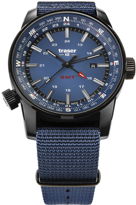 Traser P68 Pathfinder Swiss-Made Tritium GMT Blue 109034