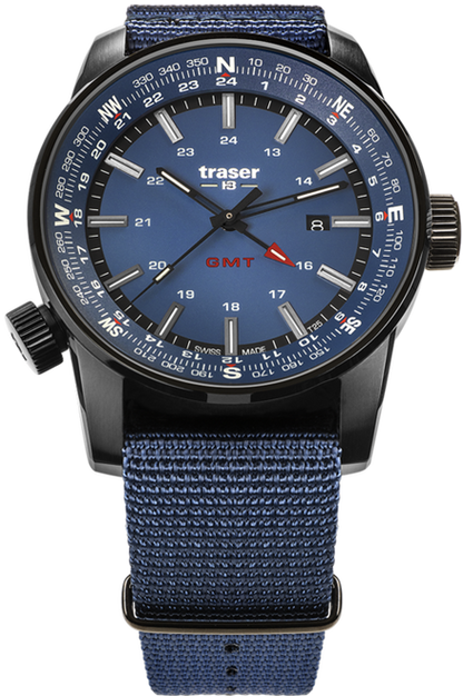 Traser P68 Pathfinder Swiss-Made Tritium GMT Blue 109034