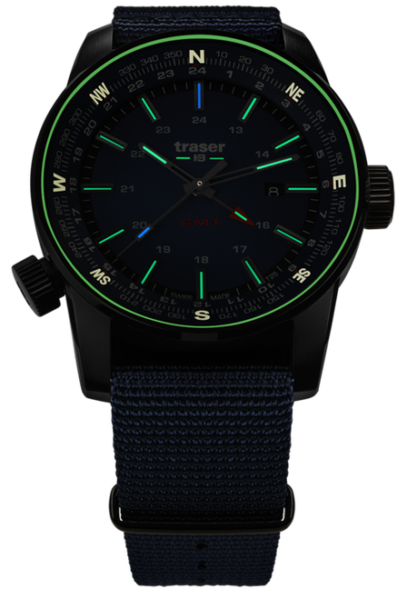 Traser P68 Pathfinder Swiss-Made Tritium GMT Blue 109034