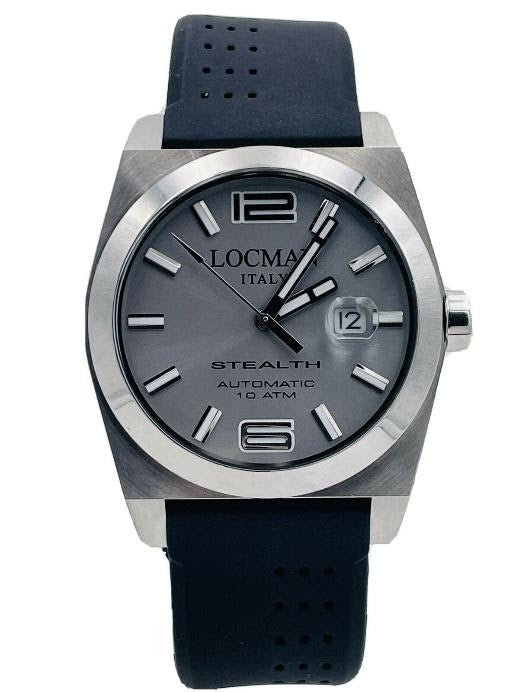 Locman Stealth Automatic Silver Bezel Blue Strap 205SKG/450 Men's Watch