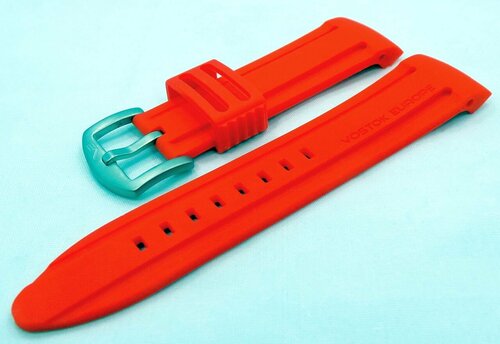 Vostok Europe Anchar Silicon Strap 24mm Red-Anc.24.S.M.R