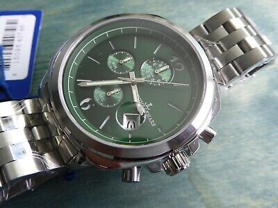 Pre-Owned Jerome LeMars JL5557B Green Dial Stainless Steel Watch.